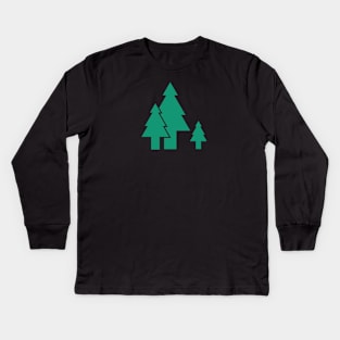 Tree Icon Kids Long Sleeve T-Shirt